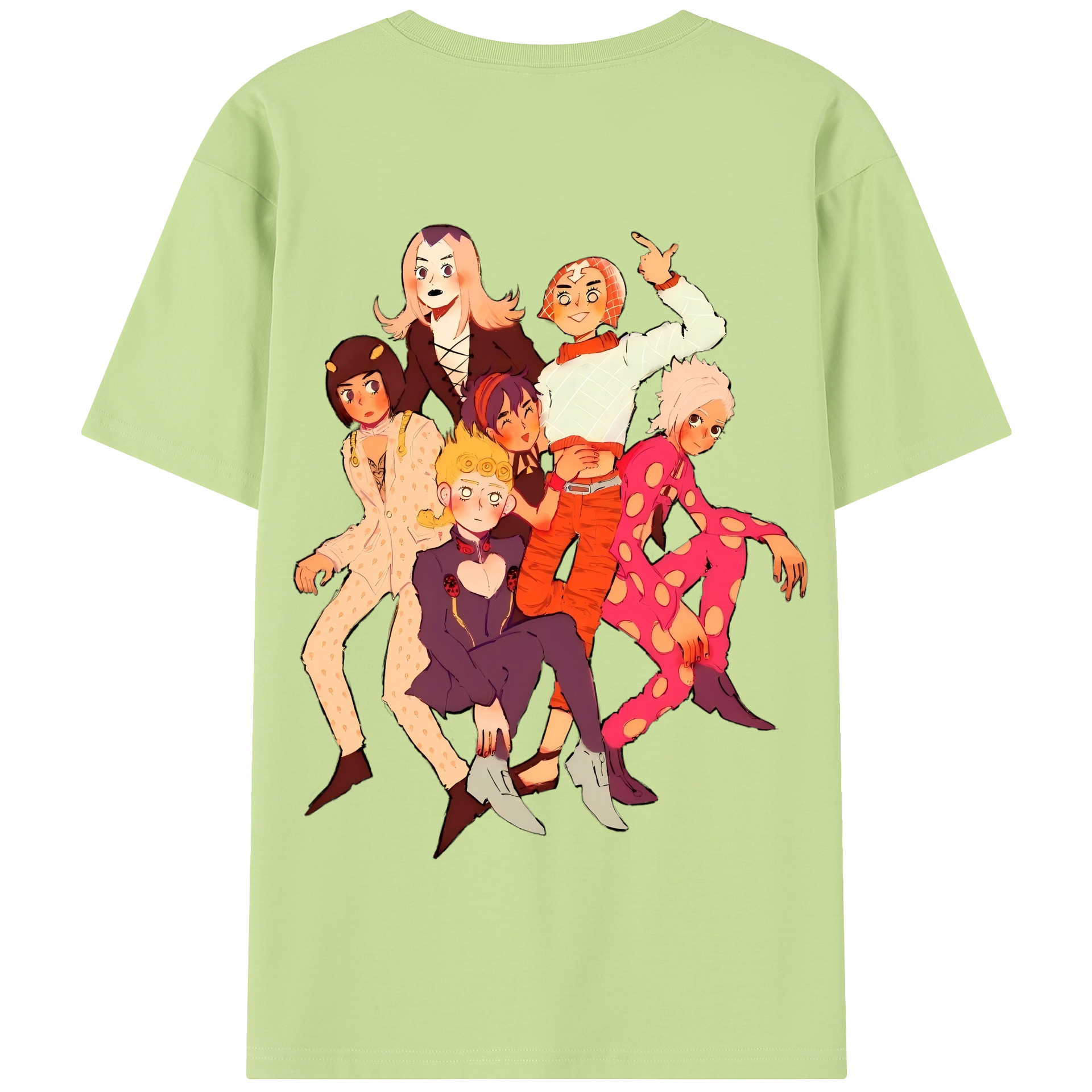 （画像用） ジョジョの奇妙な冒険 JoJo's Bizarre Adventure 綿100％半袖Tシャツ（背面プリント）